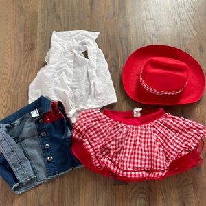 Girls cow girl outfit size small